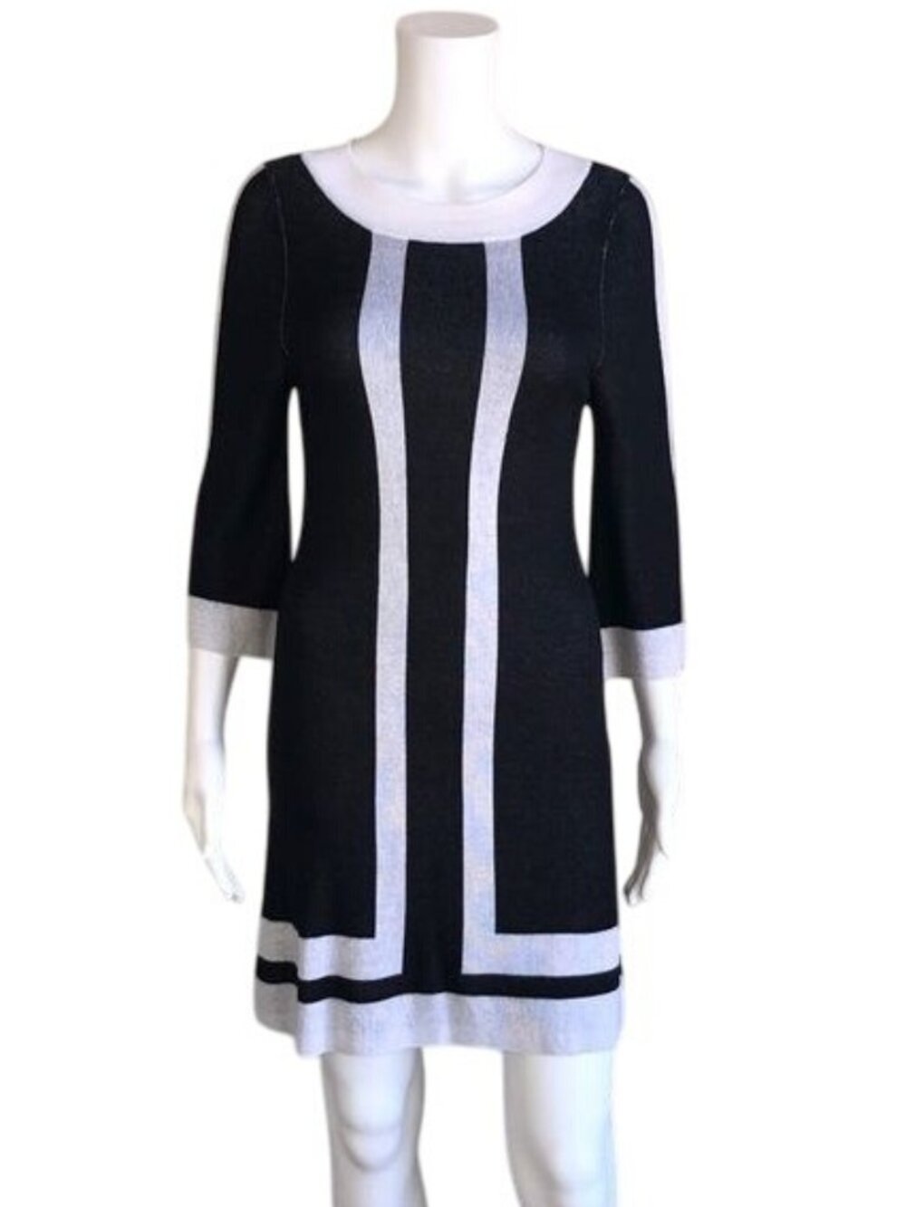Alice + Olivia Color Block Mod Sweater Dress - S